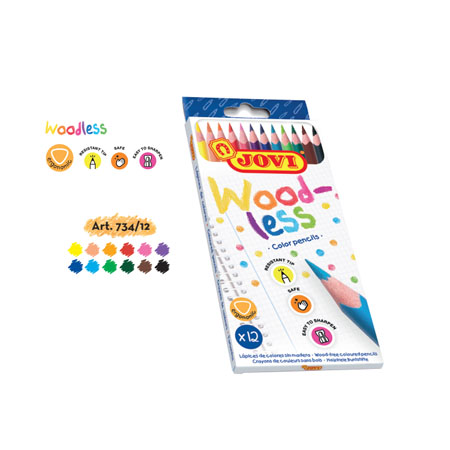 WOODLESS 12 COLOR TRIANGULAR PENCILS