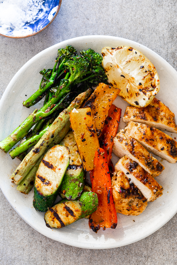 Grilled Chicken with Boiled Vegetable