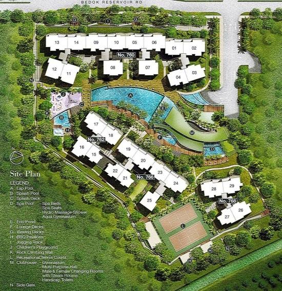 Waterfront Waves Condo Details Bedok Reservoir Road in Bedok / Upper