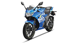 Vehicle Suzuki Gixxer SF 250 at Chikodi in MAHALAXMI SUZUKI, CHIKODI.