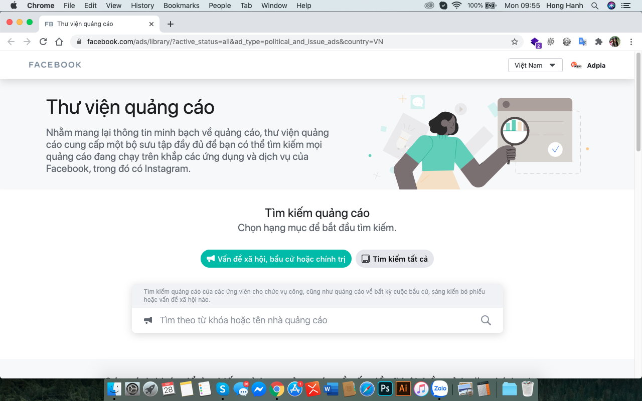 Công cụ theo dõi quảng cáo của đối thủ