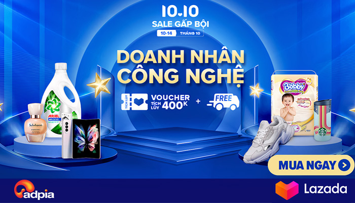 [LAZADA] CẬP NHẬT CAMPAIGN SIÊU SALE 10.10 - SIÊU SALE GẤP BỘI!!!