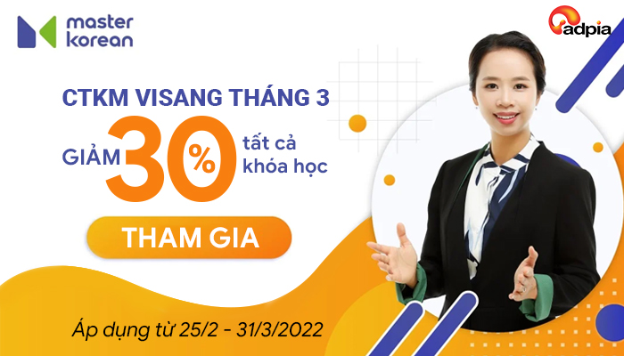 [VISANG] TƯNG BỪNG THÁNG CỦA NÀNG - ƯU ĐÃI 30% TẤT CẢ CÁC KHÓA HỌC