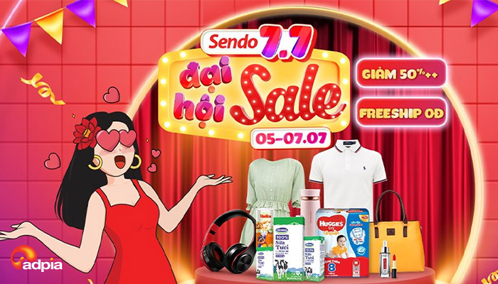 [SENDO] LỊCH SĂN SALE 7-7 | ĐẠI HỘI SALE