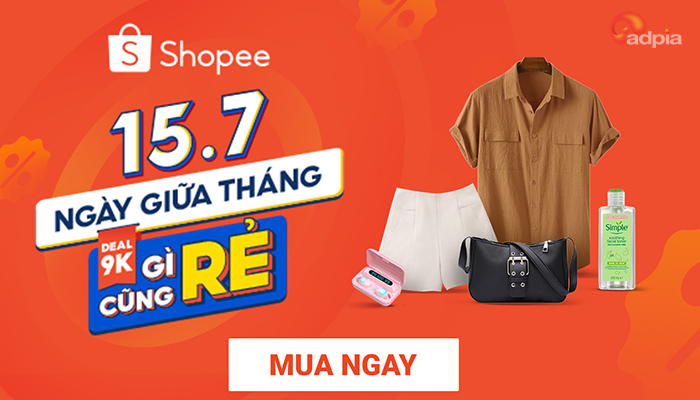 [SHOPEE] ĐẶT LỊCH SĂN ƯU ĐÃI KHỦNG - 15.7 NGÀY SALE GIỮA THÁNG