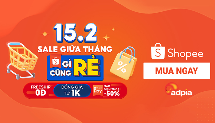 [SHOPEE] 15.2 SALE GIỮA THÁNG, GÌ CŨNG RẺ