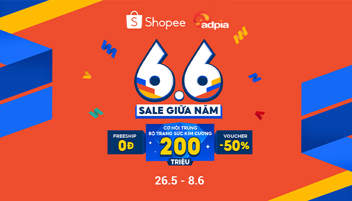 [SHOPEE] 6.6 Sale giữa năm, Sale tưng bừng