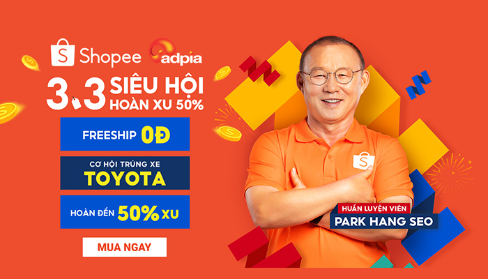 [SHOPEE] ĐÓN CHỜ 3.3 SIÊU HỘI HOÀN XU 50% - SHOPEE TẶNG BẠN ƯU ĐÃI KHỦNG