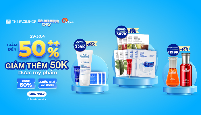 [THEFACESHOP] Dr.Belmeur Day - Dược mỹ phẩm yêu da giảm 50%++