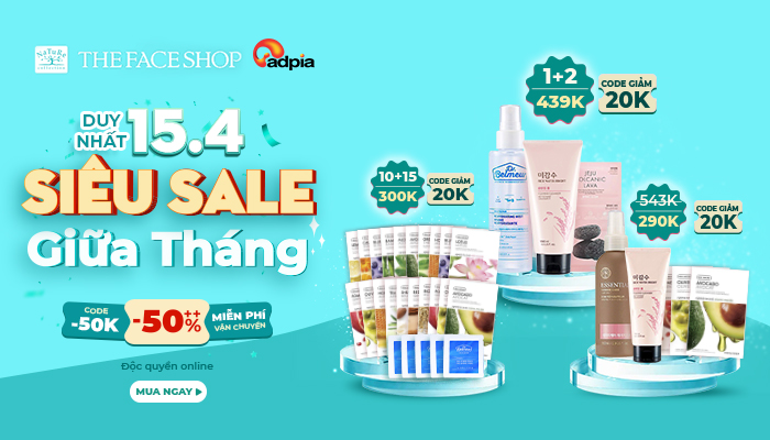 [THEFACESHOP] Ngày giữa tháng - Sale choáng váng 50%++