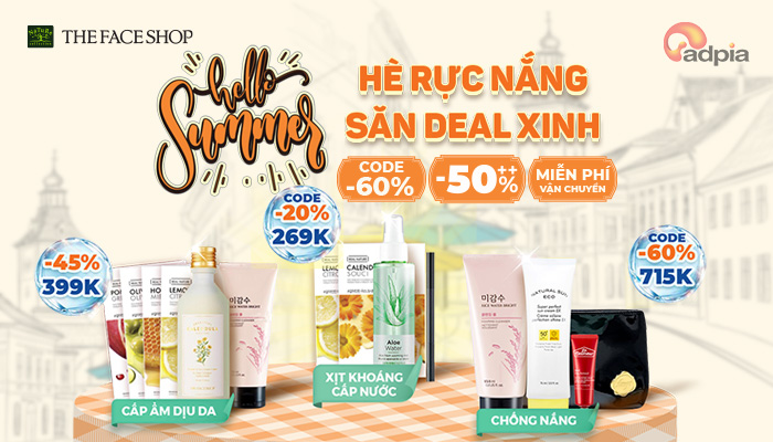 [THEFACESHOP] Vui đón nắng hè - Chốt deal say mê 50%++