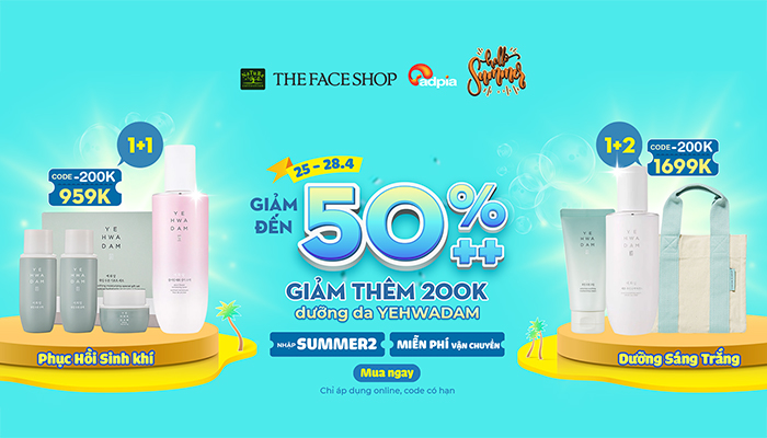 [THEFACESHOP] Hot deal Yehwadam - Giảm thêm 200k giá đã giảm