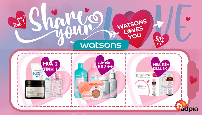 [WATSONS] MỪNG LỄ TÌNH NHÂN 14.02 - LAN TỎA YÊU THƯƠNG