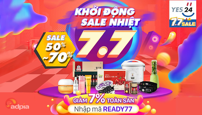 [YES24] KHỞI ĐỘNG ĐƠN SALE XỊN 7.7