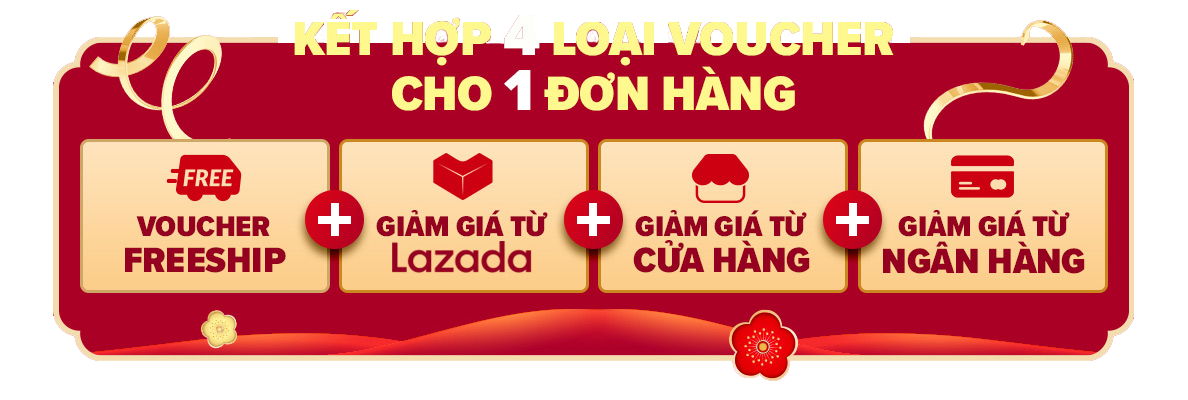 Kết hợp 4 voucher cho 1 đơn hàng