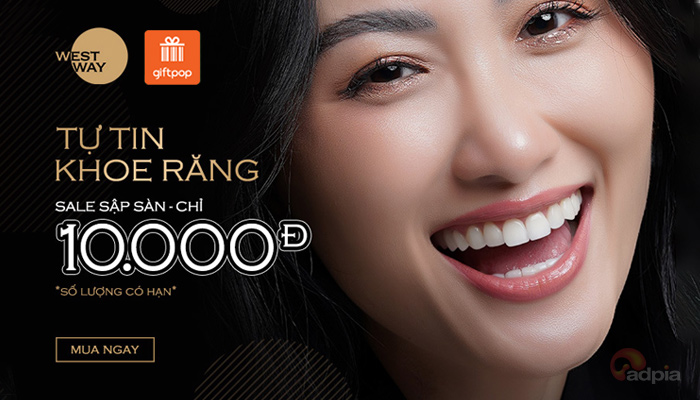 [GIFTPOP] DUY NHẤT TẠI GIFTPOP - VOUCHER TẨY TRẮNG RĂNG 300K GIẢM CÒN 10K