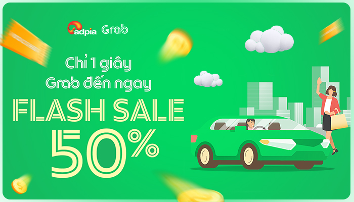 [GIFTPOP] CHỈ 1 GIÂY GRAB ĐẾN NGAY - FLASH SALE 50%