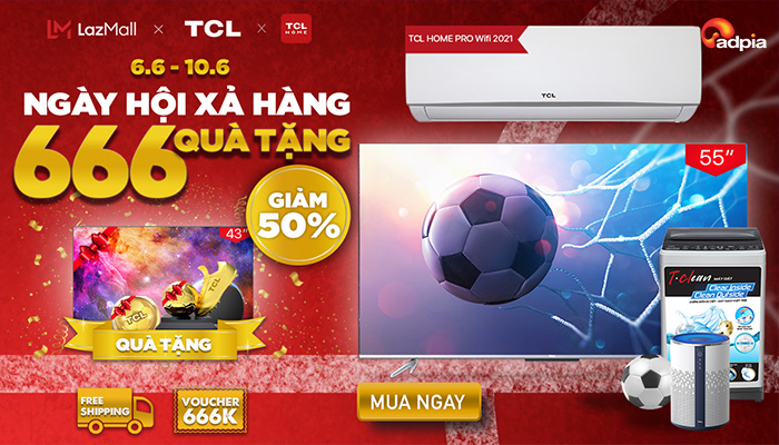 [LAZADA] NGÀY HỘI XẢ HÀNG 666 QUÀ TẶNG & GIẢM 50% ƯU ĐÃI ĐẦY GIỎ