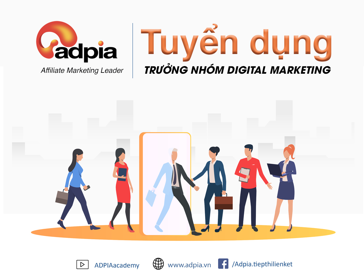 Tuyển Trưởng Nhóm Digital Marketing Lương ~ 15 triệu