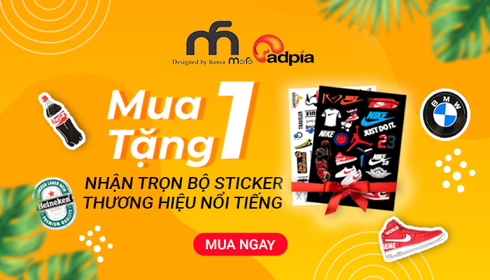 [MOROVINA] MUA 1 TẶNG 1 NHẬN TRỌN BỘ STICKER CÁC THƯƠNG HIỆU NỔI TIẾNG