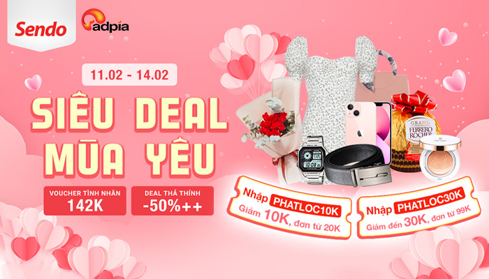 [SENDO] SIÊU DEAL MÙA YÊU (11.02 - 14.02)