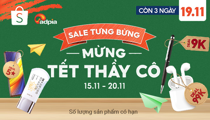 [SHOPEE] SALE TƯNG BỪNG MỪNG TẾT THẦY CÔ || TỪ 15.11 ĐẾN 20.11