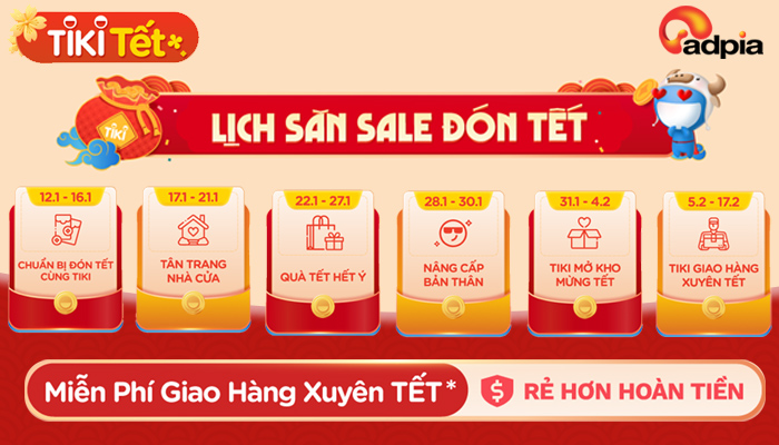 [TIKI] LỊCH SĂN SALE ĐÓN TẾT TÂN SỬU 2021