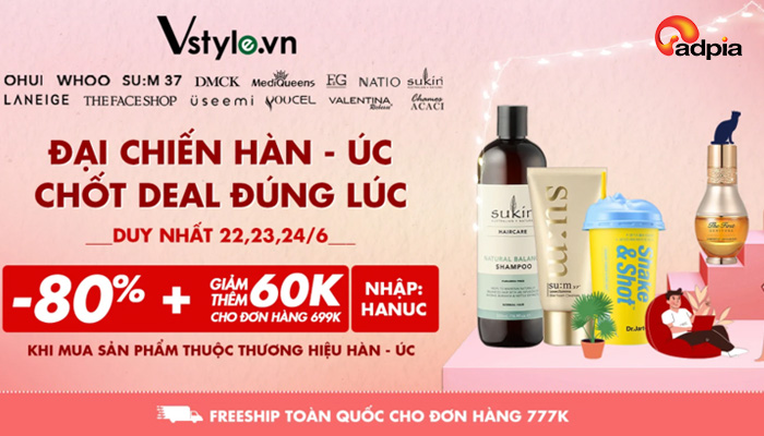 [VSTYLE] SALE ĐẾN 80% + CODE GIẢM THÊM 60K DUY NHẤT 22,23,24/6