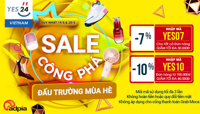 [YES24] SALE CÔNG PHÁ DEAL CỰC ĐỘC