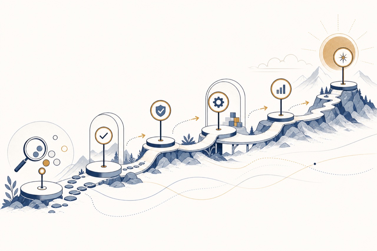 Ninety-day rollout roadmap for an AI workflow pilot moving from shortlist and validation to build, measure, and scale.