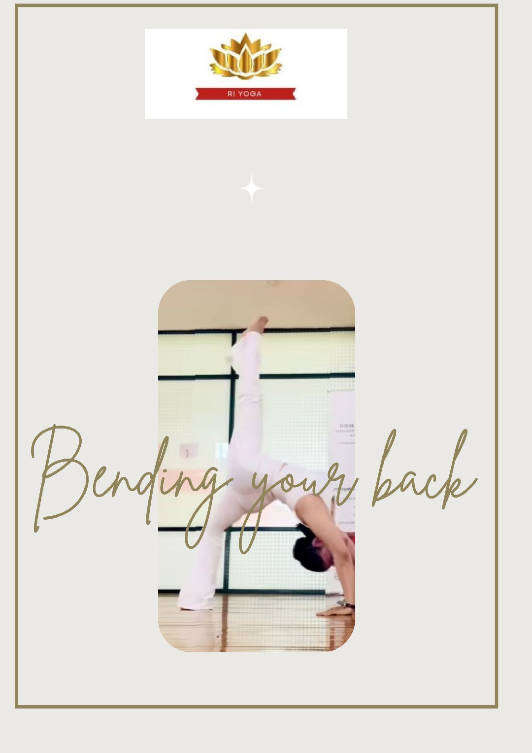 How to Bending Back