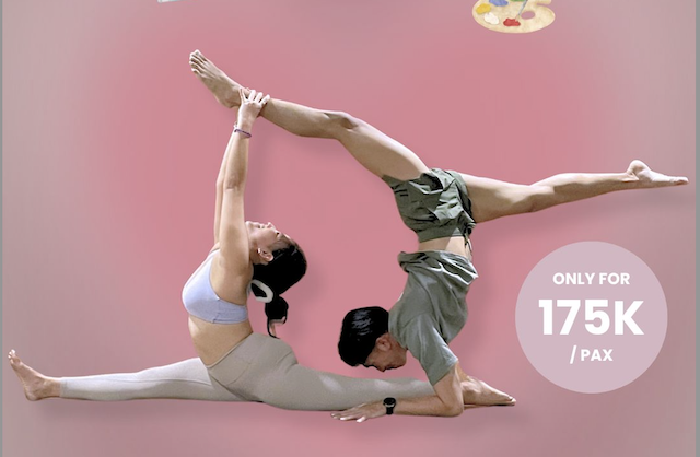 Valentine Couple Yoga + Painting at Onni Garden House: Love is Air led by Jessica & Gaza