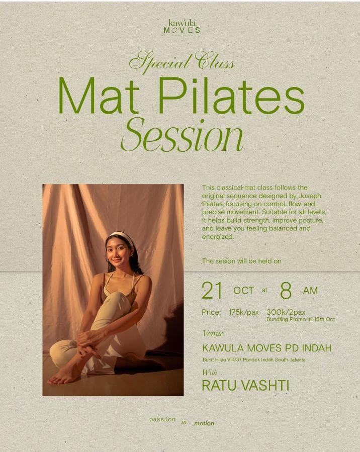 Special Class Mat Pilates with Ratu Vashti