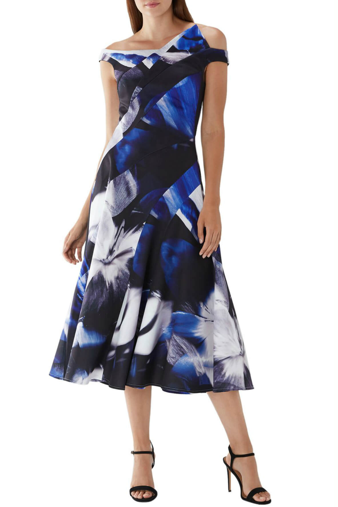 coast maura print bardot dress