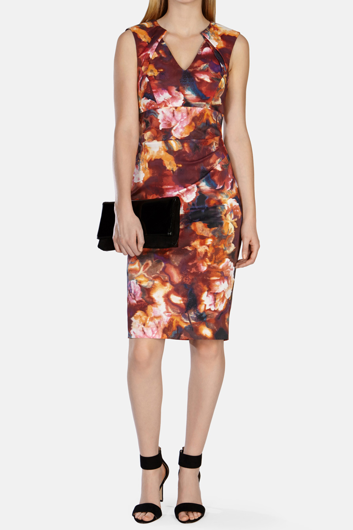 karen millen floral pencil dress