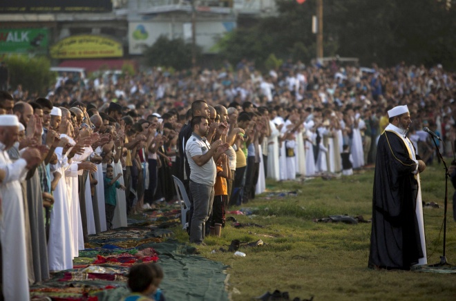 ސެޕްޓެމްބަރ 24، 2015: 1436 ވަނަ އަހަރުގެ ބަރަކާތްތެރި އަޟްހާ އީދު ދުވަހު ފަލަސްތީން -- ފޮޓޯ/ އޭޕީ