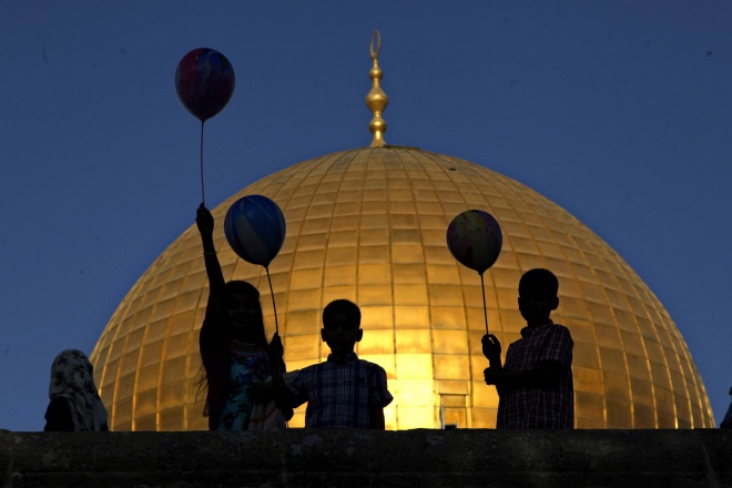 ސެޕްޓެމްބަރ 24، 2015: 1436 ވަނަ އަހަރުގެ ބަރަކާތްތެރި އަޟްހާ އީދު ދުވަހު ފަލަސްތީން -- ފޮޓޯ/ އޭޕީ