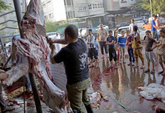 ސެޕްޓެމްބަރ 24، 2015: 1436 ވަނަ އަހަރުގެ ބަރަކާތްތެރި އަޟްހާ އީދު ދުވަހު ފަލަސްތީން -- ފޮޓޯ/ އޭޕީ