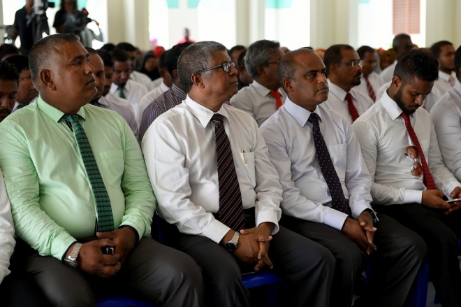 ޑިސެމްބަރު 13، 2015- މި އަހަރުގެ ގައުމީ ދުވަސް ފާހަގަ ކުރުމަށްޓަކައި ބޭއްވި ޖަލްސާގެ ތެރެއިން.---ފޮޓޯ: ރައީސް އޮފީސް