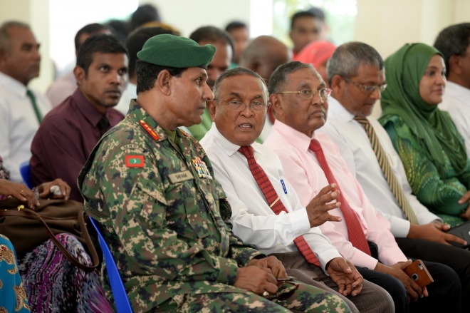 ޑިސެމްބަރު 13، 2015- މި އަހަރުގެ ގައުމީ ދުވަސް ފާހަގަ ކުރުމަށްޓަކައި ބޭއްވި ޖަލްސާގެ ތެރެއިން.---ފޮޓޯ: ރައީސް އޮފީސް