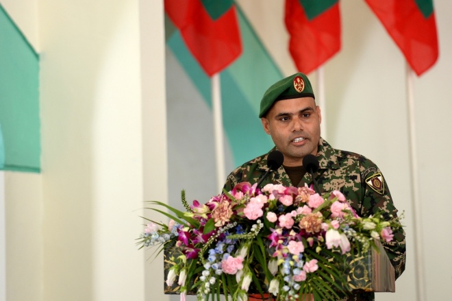 ޑިސެމްބަރު 13، 2015- މި އަހަރުގެ ގައުމީ ދުވަސް ފާހަގަ ކުރުމަށްޓަކައި ބޭއްވި ޖަލްސާގެ ތެރެއިން.---ފޮޓޯ: ރައީސް އޮފީސް