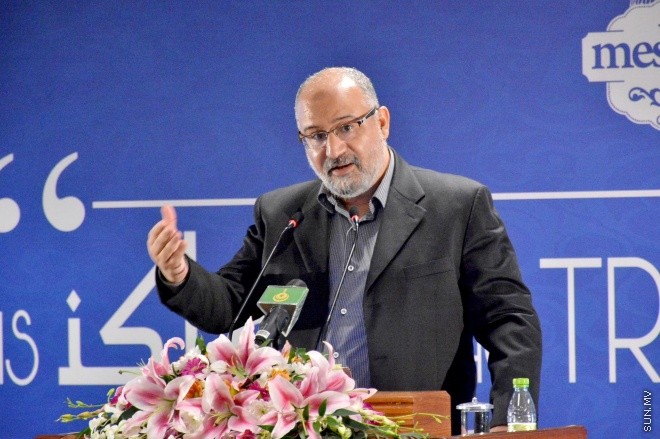 ޑިސެމްބަރު 25، 2015: އިސްލާމިކް މިނިސްޓްރީއިން އިންތިޒާމު ކޮށްގެން ބާއްވަމުން އައި "ދަ މެސެޖު" ގެ ފަހު ދަރުސްގެ ތެރެއިން -- ސަންފޮޓޯ/ އަލީ ނަސީރު