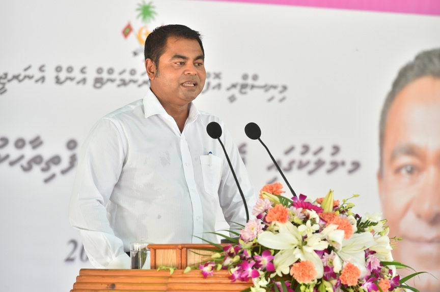 ޖެނުއަރީ 23، 2017: މ. މުލަކުގައި ފެނުގެ ނިޒާމު އިފްތިތާހު ކުރުމަށް ބޭއްވި ރަސްމިއްޔާތުގެ ތެރެއިން --- ފޮޓޯ/ ރައީސް އޮފީސް
