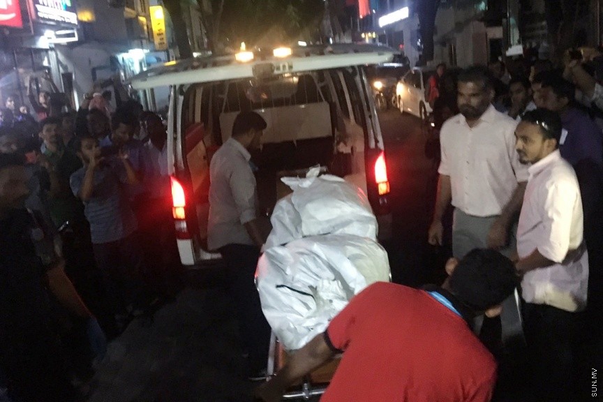 ޖެނުއަރީ 24، 2017، މާލޭ، ލައިޑް ހައުސްގޭ ފުރަތަމަ ފަންގިފިލާގައި  ލަންކާ މީހަކު ދަންޖެހިގެން މަރުވުން -- ސަން ފޮޓޯ/ ފަޔާޒު މޫސާ