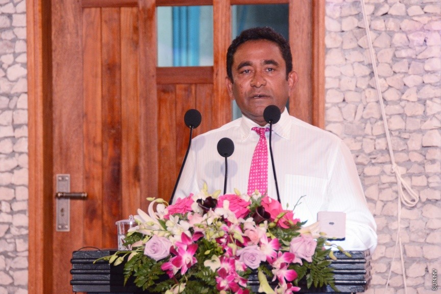 ފެބްރުއަރީ 9، 2017:  ޕީޕީއެމްގެ އާ އޮފީސް ހުޅުވުމަށް ހ. ހުރަފައިގައި ބޭއްވި ހާއްސަ ރަސްމިއްޔާތުގެ ތެރެއިން -- ސަން ފޮޓޯ/ ފަޔާޒު މޫސާ