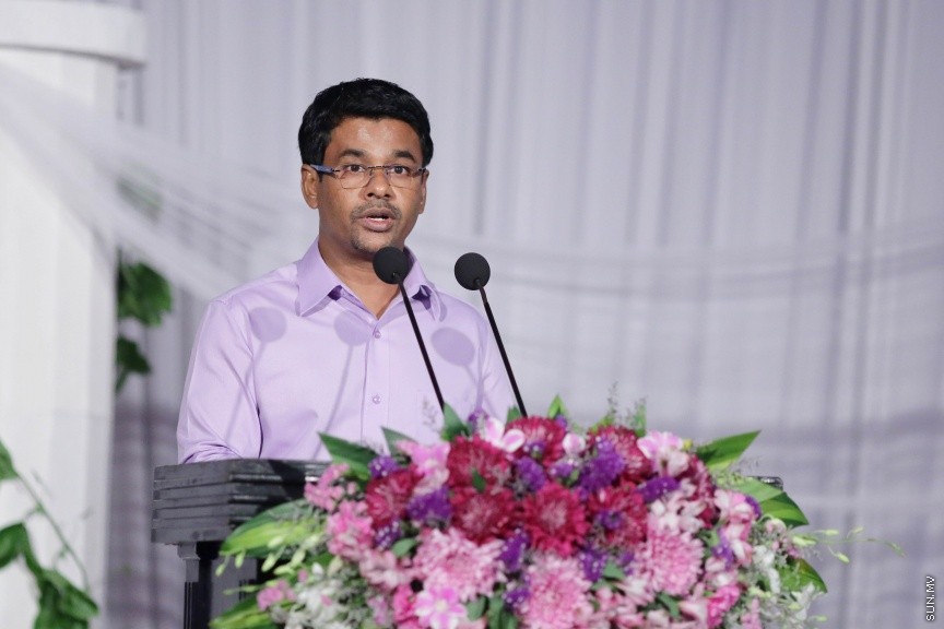 މޭ 13، 2017: ބައިނަލްއަގުވާމީ ނަރުހުންގެ ދުވަހުގެ މުނާސަބަތުގައި  ދަރުބާރުގޭގައި ބޭއްވި ޖަލްސާގެ ތެރެއިން -- ސަން ފޮޓޯ/ ފަޔާޒު މޫސާ