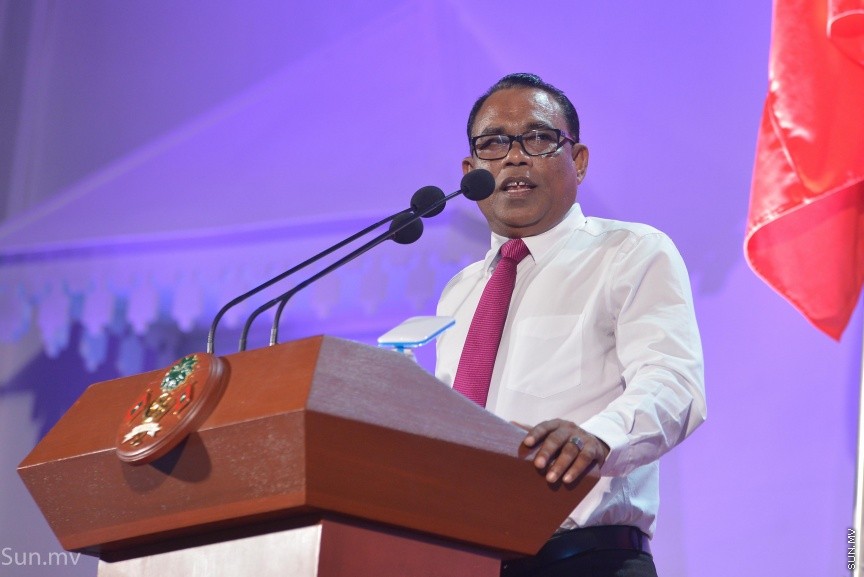 17 ނޮވެމްބަރ 2017: ރައީސް ޔާމިންގެ  ސަރުކާރަށް ހަތަރު އަހަރު ފުރުމުގެ މުނާސަބަތުގައި "ބަހާރެކޭ"ގެ ނަމުގައި ކާނިވާ ސަރަހައްދުގައި ބޭއްވި ޖަލްސާގެ ތެރެއިން---ސަން ފޮޓޯ/ މުހައްމަދު އަފްރާހް 