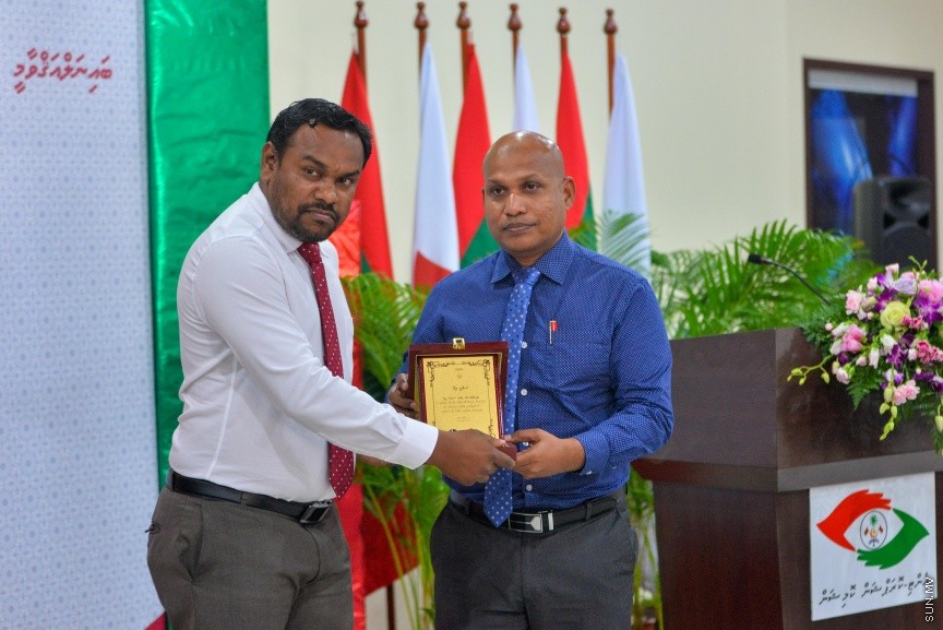 ބައިނަލް އަޤްވާމީ އެންޓިކޮރަޕްޝަން ދުވަސް ފާހަގަކުރުމުގެ ގޮތުން ބޭއްވި ރަސްމިއްޔާތުގެ ތެރެއިން---ސަން ފޮޓޯ/ މުހައްމަދު އަފްރާހް 