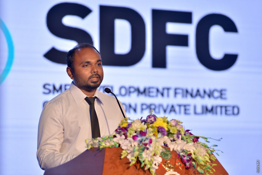 ރައީސުލްޖުމްހޫރިއްޔާ،އެސް.އެމް.އީ. ޑިވެލޮޕްމަންޓް ފައިނޭންސް ކޯޕަރޭޝަން ޕްރައިވެޓް ލިމިޓެޑް (އެސް.ޑީ.އެފް.ސީ) އިފްތިތާޙުކޮށްދެއްވުން -- ފޮޓޯ/ ރައީސް އޮފީސް