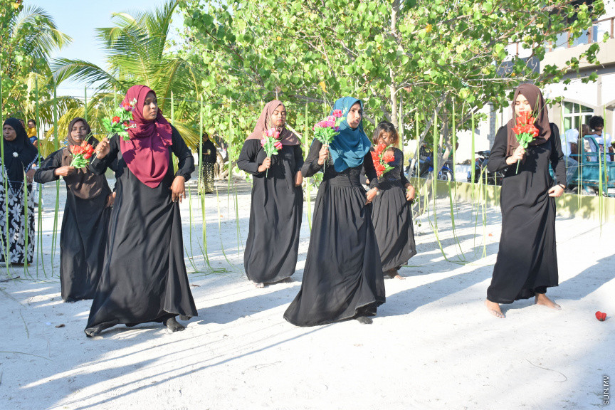 މާޗް 17، 2019: ޖާބިރުގެ އަނބިކަބަލުން ކާށީދޫ އަށް ވަޑައިގަތުމުން މަރުހަބާ ދެންނެވުމުން -- ސަން ފޮޓޯ